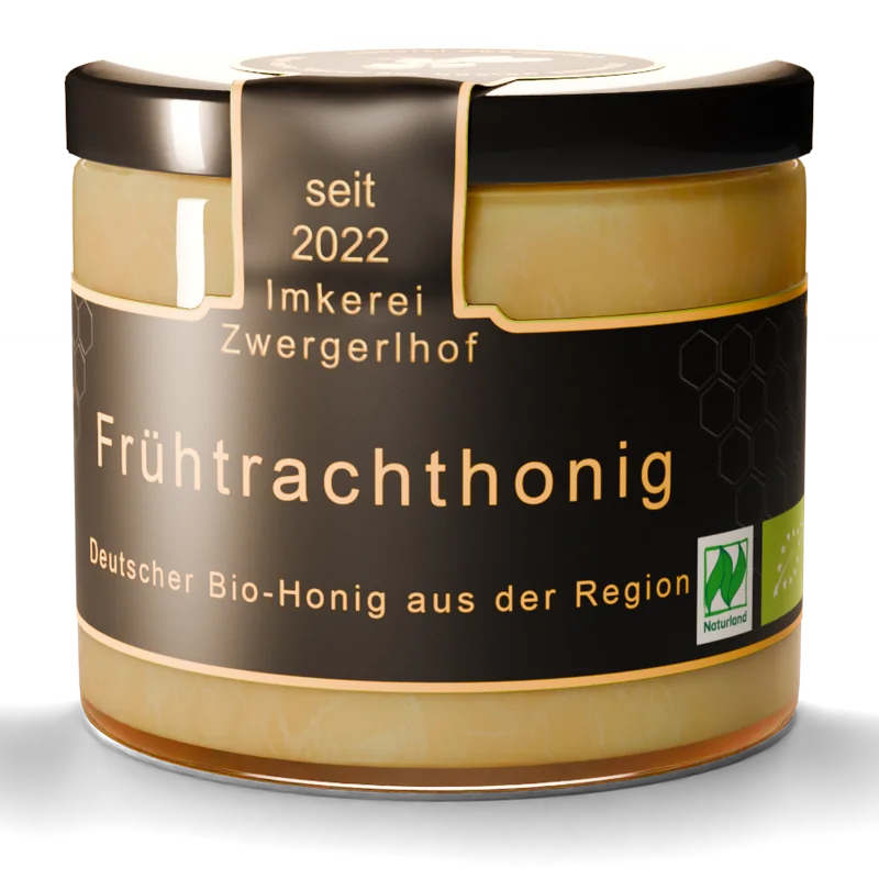 Glas Frühtrachthonig, cremig und hell
